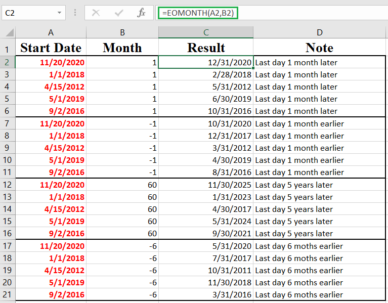 Excel EOMONTH function - How to use the Excel EOMONTH function