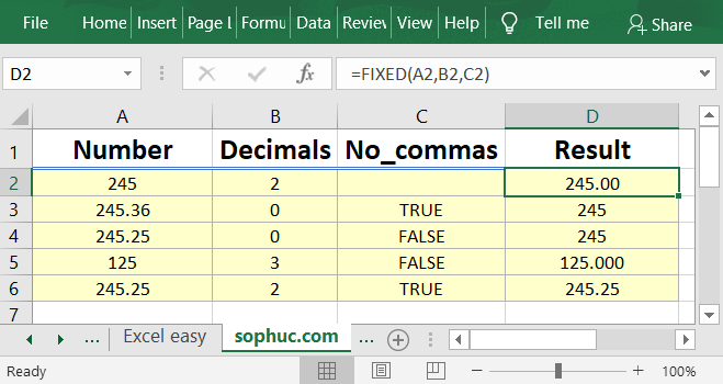 How to use the Excel FIXED function