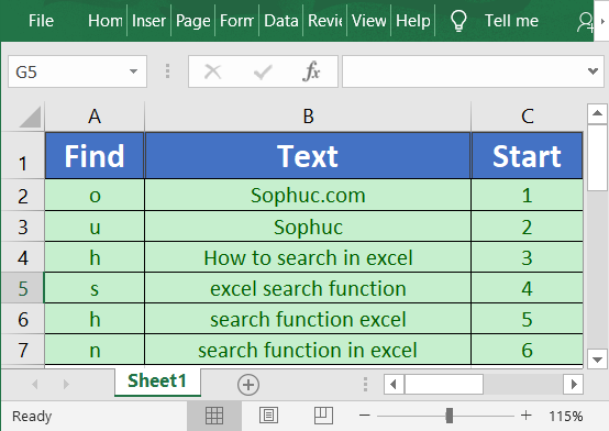 How to use the Excel SEARCH function