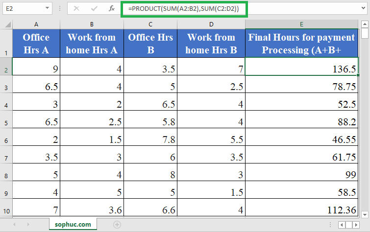 How to use the Excel PRODUCT function