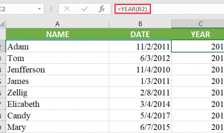 excel day of year 445x265 - How to use the Excel YEAR function