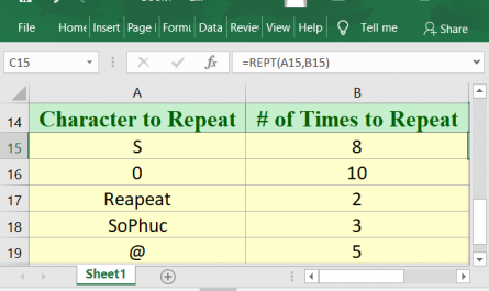 excel rept function 1 445x265 - How to use the Excel REPT function