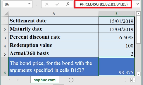 PRICEDISC Function in Excel - How to use PRICEDISC Function in Excel