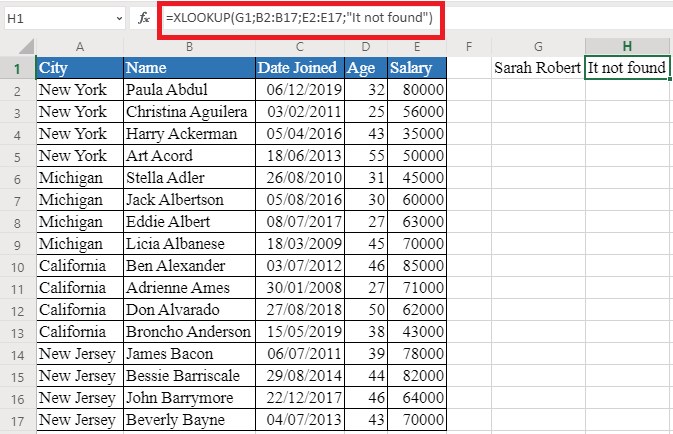 XLOOKUP Function in Excel 3 - How to use XLOOKUP Function in Excel